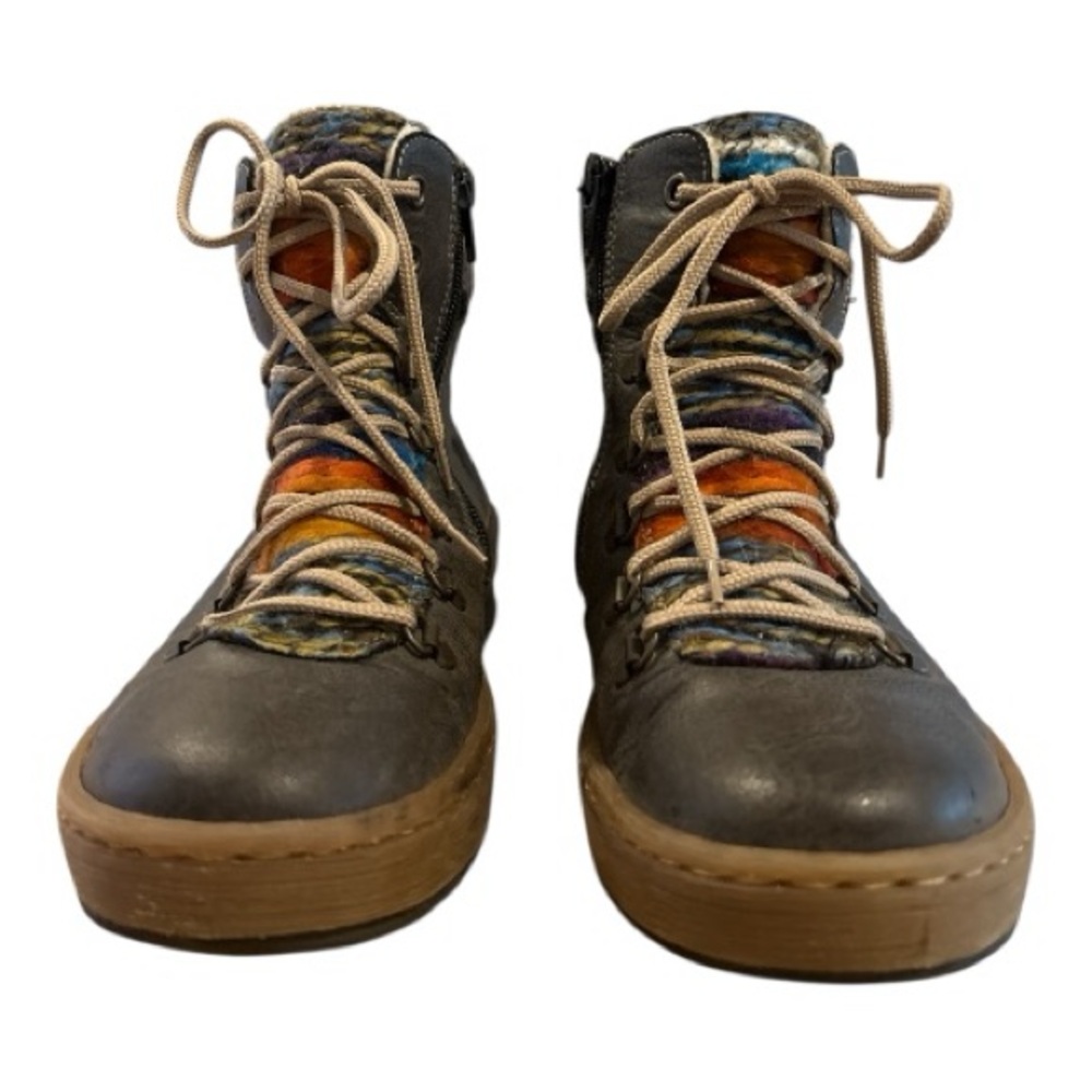 RIEKER FELICITAS WOMENS BROWN/MULTI ANKLE BOOTIES SIZE 6 USED
